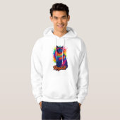 Levendige Pop-Art Ragdoll Cat – Kleurrijke Neon St Hoodie (Voorkant volledig)