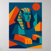 Levendige Pop Art Sphinx Poster (Voorkant)