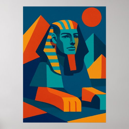 Levendige Pop Art Sphinx Poster (Voorkant)