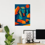 Levendige Pop Art Sphinx Poster<br><div class="desc">Verfris uw ruimte met dit gedurfde pop-art Sfinx-poster, waarbij het oude Egyptisch erfgoed wordt samengevoegd met de moderne geometrische stijl. De levendige kleuren en abstracte vormen maken het een opvallende muurdecoratie voor woonkamers, studio's of creatieve ruimtes. Perfect voor liefhebbers van geschiedenis en kunstliefhebbers. Verken het volledige pop-art Egyptisch collectie om...</div>