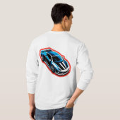 Levendige Pop Art Sportwagen T-shirt (Achterkant volledig)