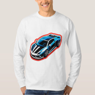 Levendige Pop Art Sportwagen T-shirt