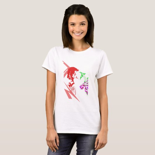 Levendige Pop Art T-shirts: Retro stijl T-shirt (Voorkant volledig)