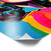 Levendige Pop Art Vrouw Retro Chic Wall Decor Foto Afdruk (Hoek)