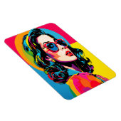 Levendige Pop Art Vrouw Retro Chic Wall Decor Magneet (Rechterzijde)