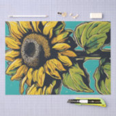 Levendige Pop Art Zonnebloem Decoupage Papier (Craft)