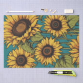 Levendige Pop Art Zonnebloem Decoupage Papier (Craft)