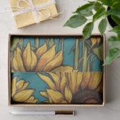 Levendige Pop Art Zonnebloem Decoupage Papier (Geschenk)