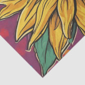 Levendige Pop Art Zonnebloem Decoupage Papier (Detail)