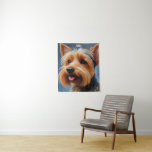 Levendige Pop Pointillism Yorkshire Terrier Art Wandkleed<br><div class="desc">Een gedurfd en speels Yorkshire Terriër portret in pop pointillisme stijl. Heldere kleuren en dynamische texturen brengen de vrolijke natuur van de Yorkie tot leven. Perfect voor Yorkie-enthousiastelingen die creatieve,  artistieke hondenportretten waarderen met een moderne rand.</div>