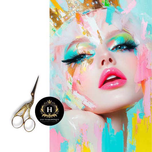 Levendige Pop Queen Abstracte Art Decoupage Tissuepapier