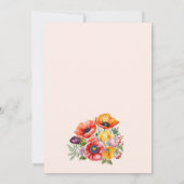 Levendige Poppies Bruiloft Save the Date (Achterkant)