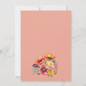 Levendige Poppies Peach Wedding Save the Date (Achterkant)