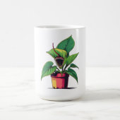 Levendige Potted Plant Pop Art Koffiemok (Center)