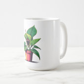Levendige Potted Plant Pop Art Koffiemok (Voorkant rechts)