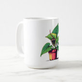 Levendige Potted Plant Pop Art Koffiemok (Voorkant links)