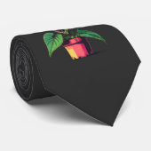 Levendige Potted Plant Pop Art Stropdas (Opgerold)