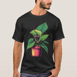 Levendige Potted Plant Pop Art T-shirt
