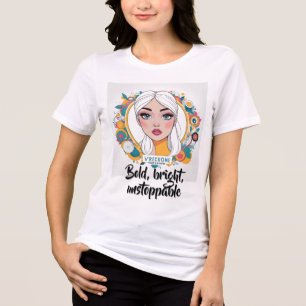 Levendige precisie portretkunst Tri-Blend shirt