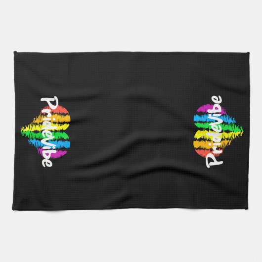 Levendige PrideVibe keukenhanddoek (Horizontaal)