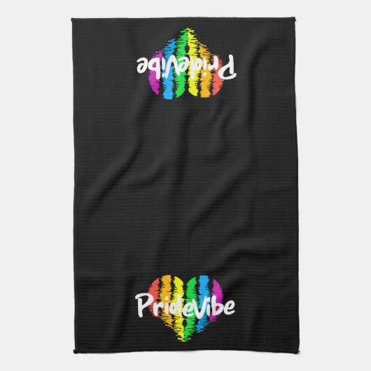 Levendige PrideVibe keukenhanddoek (Verticaal)