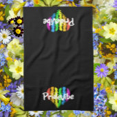 Levendige PrideVibe keukenhanddoek