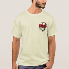 Levendige print Luiaard Duivel Eigen je Zonde T-shirt