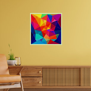 Levendige Prismatische Chaos Energie Kunst Poster