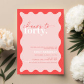 Levendige proost op het 40ste verjaardagsfeest kaart