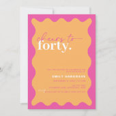 Levendige proost op het 40ste verjaardagsfeest kaart (Voorkant)