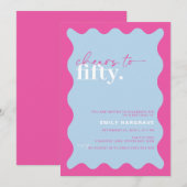 Levendige Proost op het 50ste verjaardagsfeest Kaart (Voorkant / Achterkant)