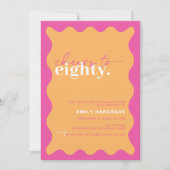 Levendige proost op tachtig 80ste verjaardagsfeest kaart (Voorkant)