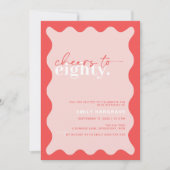 Levendige proost op tachtig 80ste verjaardagsfeest kaart (Voorkant)