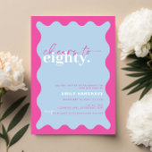 Levendige proost op tachtig 80ste verjaardagsfeest kaart