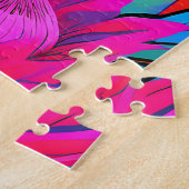 Levendige Protea Pop Art Legpuzzel (Zijkant)