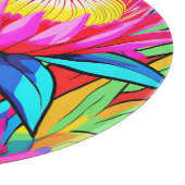 Levendige Protea Pop Art Snijplank (Hoek)