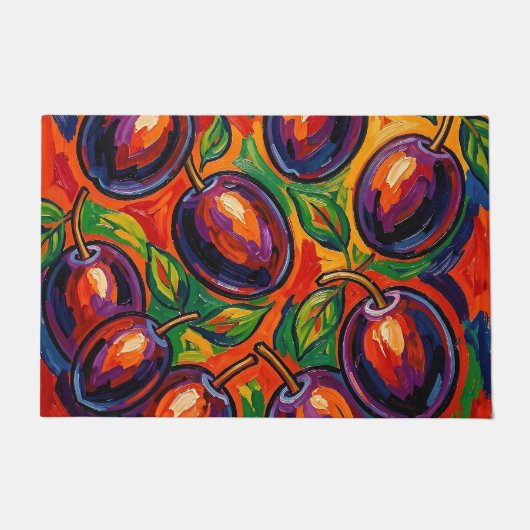 Levendige pruim Fauvist Deurmat (Voorkant)