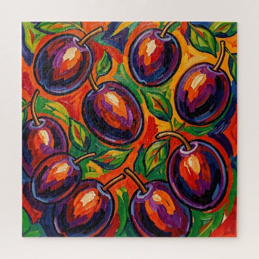 Levendige pruim Fauvist Legpuzzel (Verticaal)