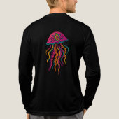 Levendige Psychedelic Jellyfish Art T-shirt (Achterkant volledig)
