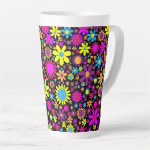 Levendige Psychedelische Bloemen in Bloei-67566 Latte Mok (Rechterhoek)