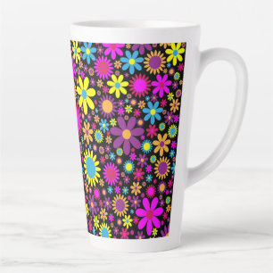 Levendige Psychedelische Bloemen in Bloei-67566 Latte Mok