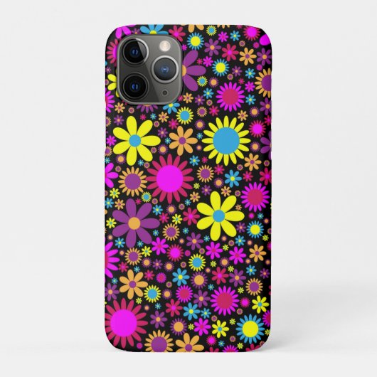 Levendige Psychedelische Bloemen in Bloei Case-Mate iPhone Case (Achterkant)