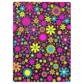 Levendige psychedelische bloemen in Bloom-67566 Klembord (Achterkant)