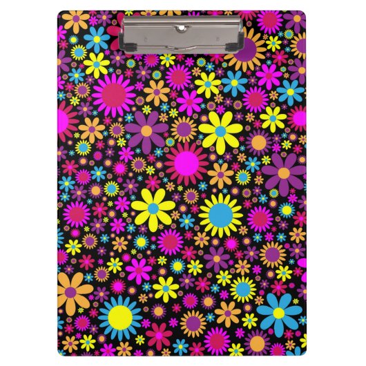 Levendige psychedelische bloemen in Bloom-67566 Klembord (Voorkant)