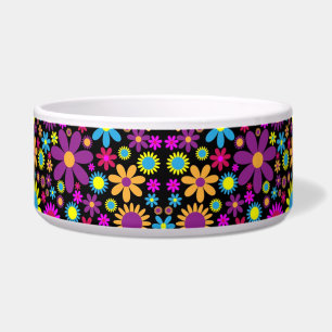 Levendige psychedelische bloemen in Bloom-67566 Voerbakje