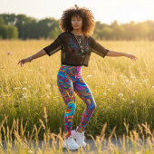 Levendige Psychedelische Draaikolk - Abstract Groo Leggings