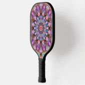 Levendige Psychedelische Kaleidoscoop Mandala Pickleball Paddle (Links)