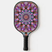 Levendige Psychedelische Kaleidoscoop Mandala Pickleball Paddle (Achterkant)