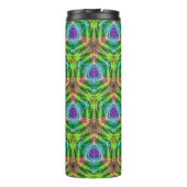Levendige Psychedelische kleuren en vormen Thermosbeker (Achterkant)