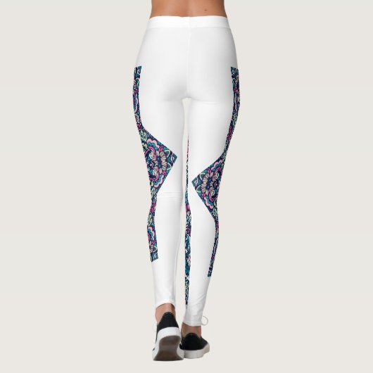 Levendige psychedelische Mandala Dream Leggings (Achterkant)